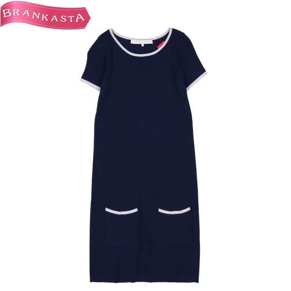 イブルースクラブ ニットワンピース ひざ丈 S タイト 半袖 レディース ネイビー グレー Iblues Club 超p祭 最大90 Off 23qs98 中古ブランドショップブランカスタ 通販 Yahoo ショッピング