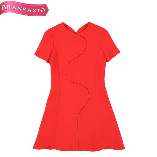 クリスチャンディオール ワンピース ひざ丈 Aライン 半袖 ウール100 レディース 赤系 Christian Dior I38 Fr34 Us2 超paypay祭 更に 10 付与 23qn97 中古ブランドショップブランカスタ 通販 Yahoo ショッピング