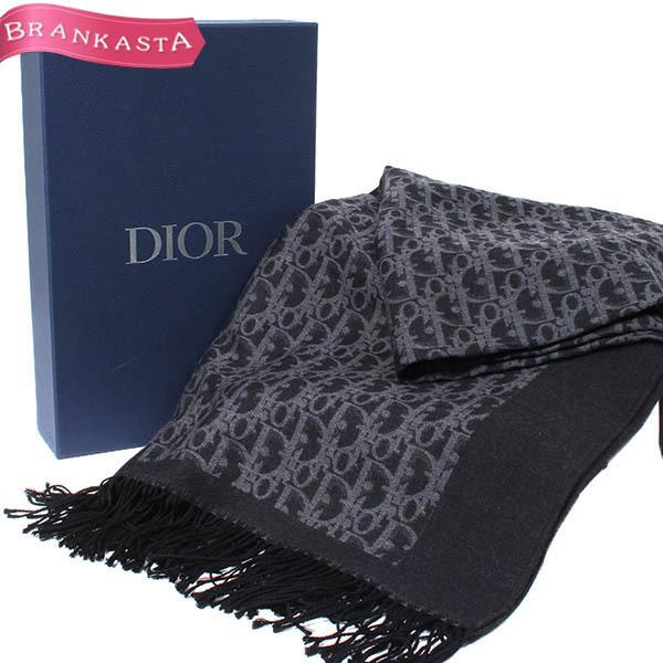 クリスチャンディオール ストール トロッター 大判 ウール 黒 グレー Christian Dior Hawks2110 Sale 10 25迄 23vv39 中古ブランドショップブランカスタ 通販 Yahoo ショッピング