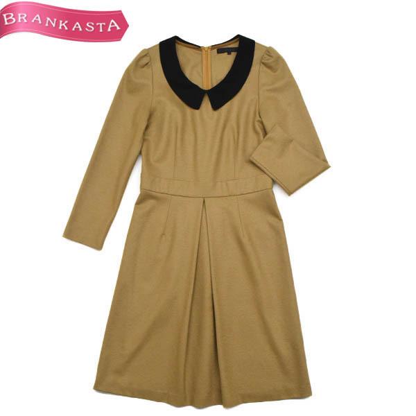 アナイ フレアワンピース ミモレ丈 タック ローカラー 38 S M相当 キャメルベージュ 黒 Anayi Gwセール 5 9まで延長 23pk55 中古ブランドショップブランカスタ 通販 Yahoo ショッピング