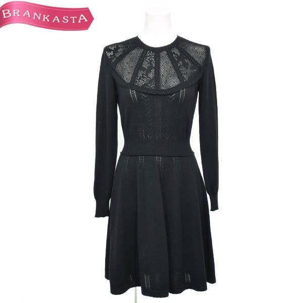 ミュウミュウ ワンピース ドレス シースルー フリル レース 40