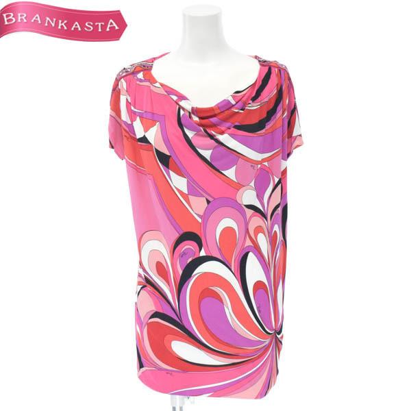 エミリオプッチ ワンピース ミモレ ミディ丈 I 40 S M プッチ柄 ドレープ ピンク系 コーラルオレンジ Emilio Pucci 24h限定 10 Offクーポン有 23rj97 中古ブランドショップブランカスタ 通販 Yahoo ショッピング