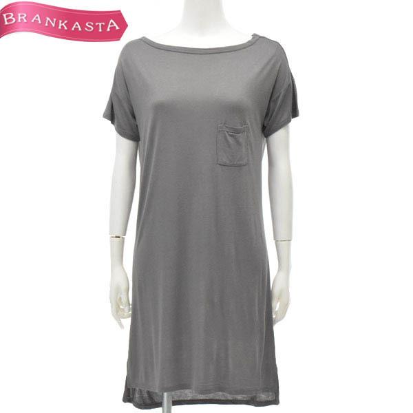 ティーバイアレキサンダーワン チュニック トップス XS 半袖 カットソー Tシャツ レディース グレー T ALEXANDER WANG 41DN58