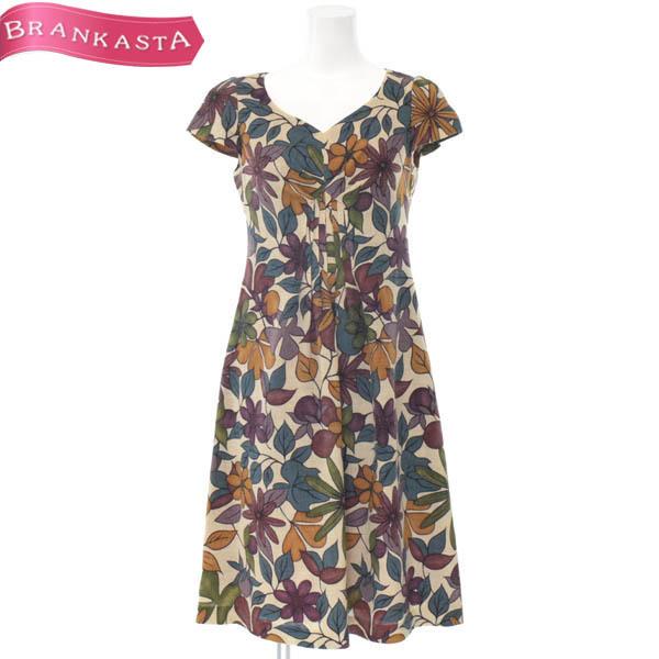 シビラ ワンピース ミモレ丈 L 半袖 花柄プリント ウール混 レディース モカベージュ パープル系 グリーン Sybilla 特大sale Offクーポン有 23rm05 中古ブランドショップブランカスタ 通販 Yahoo ショッピング