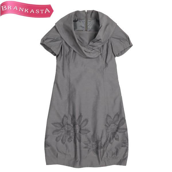 ヒロコビス ワンピース 花柄 ミモレ ミディ丈 9 M 半袖 コクーン ビッグカラー グレー系 白 Hiroko Bis 美品 9 24限定 最大14 5 付与 41di19 中古ブランドショップブランカスタ 通販 Yahoo ショッピング