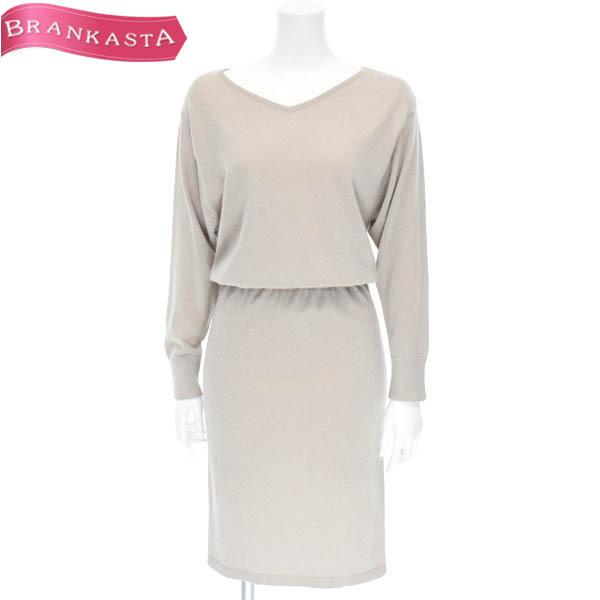 ピンキーアンドダイアン ニットワンピース 34 Xs 長袖 Vネック ラメ入り ウエストゴム ベージュ系 Pinky Dianne 美品 特大sale Offクーポン有 31ih42 中古ブランドショップブランカスタ 通販 Yahoo ショッピング