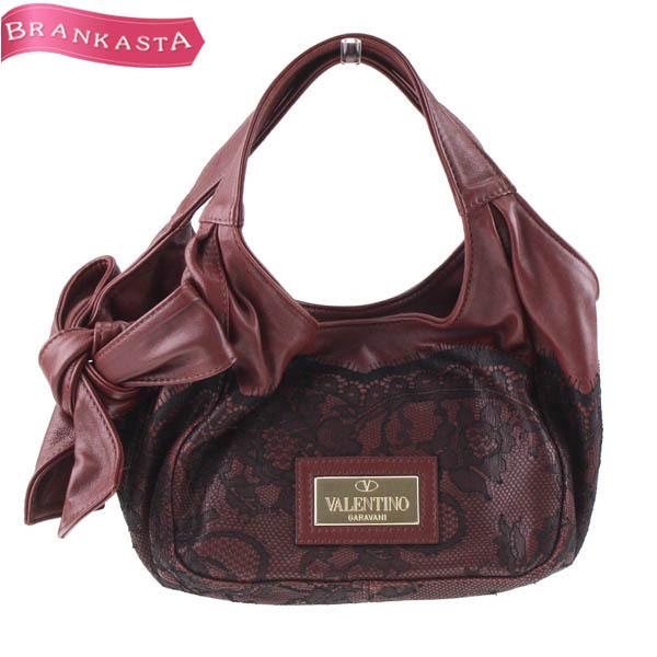 ヴァレンティノ ガラヴァーニ ハンドバッグ 鞄 レザー 花柄レース リボン ボルドー 黒 VALENTINO GARAVANI\24H限定 10%OFFクーポン有/31PB10 ヴァレンティノ ガラヴァーニ ハンドバッグ 鞄 レザー 花柄レース リボン ボルドー 黒 VALENTINO GARAVANI\24H限定 10%OFFクーポン有/31PB10