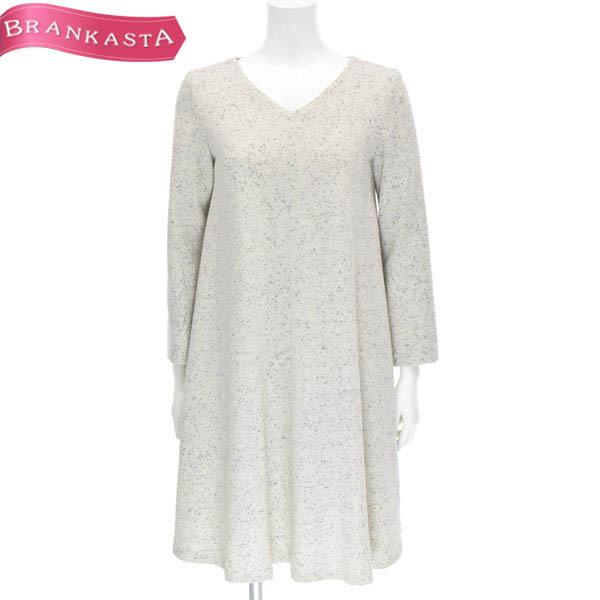 アンタイトル ワンピース ミディ丈 2 M カットソー Vネック 七分袖 ウール シルク アイボリー グレー Untitled 美品 24h限定 10 Offクーポン有 41bf56 中古ブランドショップブランカスタ 通販 Yahoo ショッピング