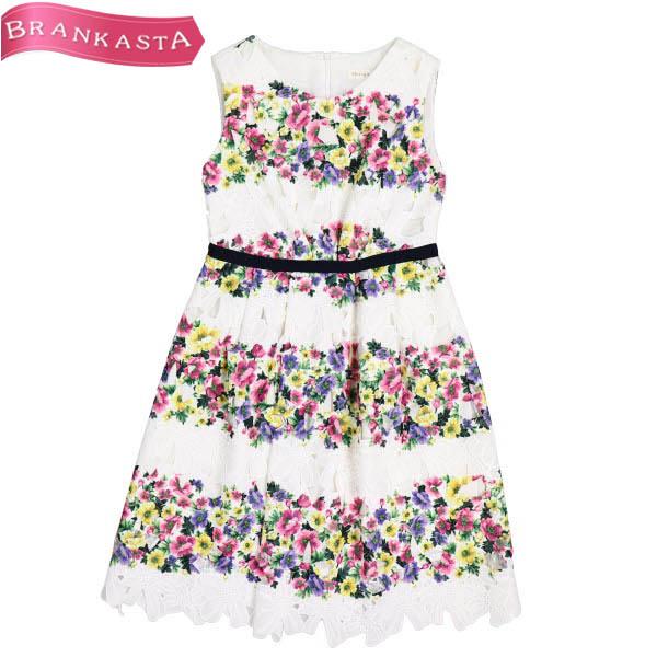 チェリー アン ワンピース ひざ丈 M レース 花柄プリント ノースリーブ 白 ピンク 黄色 他 Cherry Ann 美品 12 1迄 30 Off 超p祭 41el60 中古ブランドショップブランカスタ 通販 Yahoo ショッピング