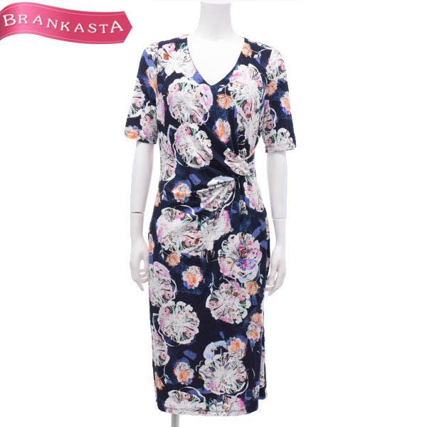 ローラアシュレイ ワンピース ミモレ丈 Us 10 Xl 3l 花柄プリント 大きいサイズ 紺 マルチカラー Laura Ashley 美品 41fk44 中古ブランドショップブランカスタ 通販 Yahoo ショッピング