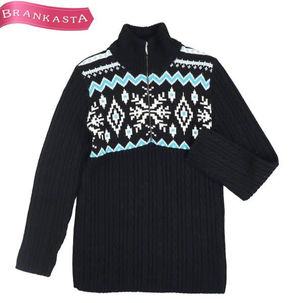 エスカーダ スポーツ ハーフジップニット トップス 長袖 M ハイネック