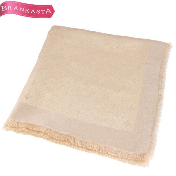 ルイヴィトン シルク ウール混 ショール・モノグラム シャイン 大判