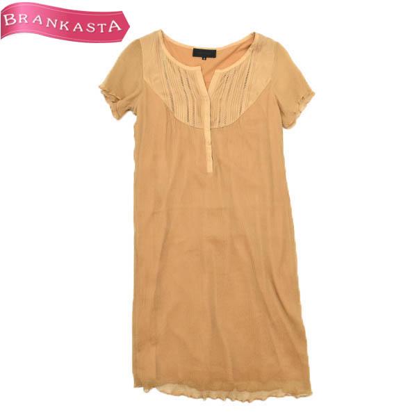 Untitled アンタイトル ワンピース シルクシフォン 半袖 ミモレ丈 ベージュ 期間限定セール 3 29まで 22mj95 中古ブランドショップブランカスタ 通販 Yahoo ショッピング