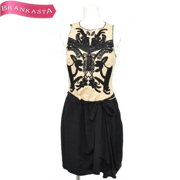 Hoss ホス 花柄刺繍 ビーズ装飾 ノースリーブ ひざ丈ワンピース 38 ブラック ベージュ 8 迄 Paypay更に 5 還元 22mw46 中古ブランドショップブランカスタ 通販 Yahoo ショッピング