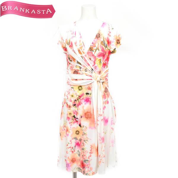 Purple Rain パープルレイン 花柄 フレンチスリーブ ひざ丈ワンピース M ホワイト ピンク 特別sale 全品 Off 22my21 中古ブランドショップブランカスタ 通販 Yahoo ショッピング