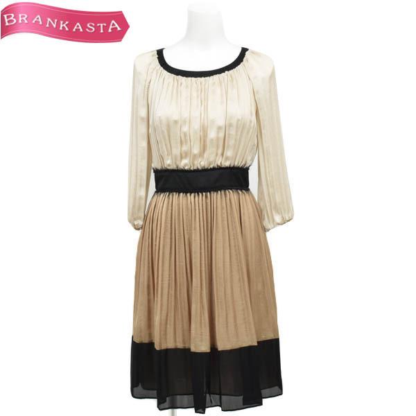 エポカ ワンピース ミモレ ミディ丈 Itl40 ウエスト切替 七分袖 フレア ギャザー ペールベージュ ゴールド 黒 Epoca Hawks2110 Sale 10 17迄 23re12 中古ブランドショップブランカスタ 通販 Yahoo ショッピング