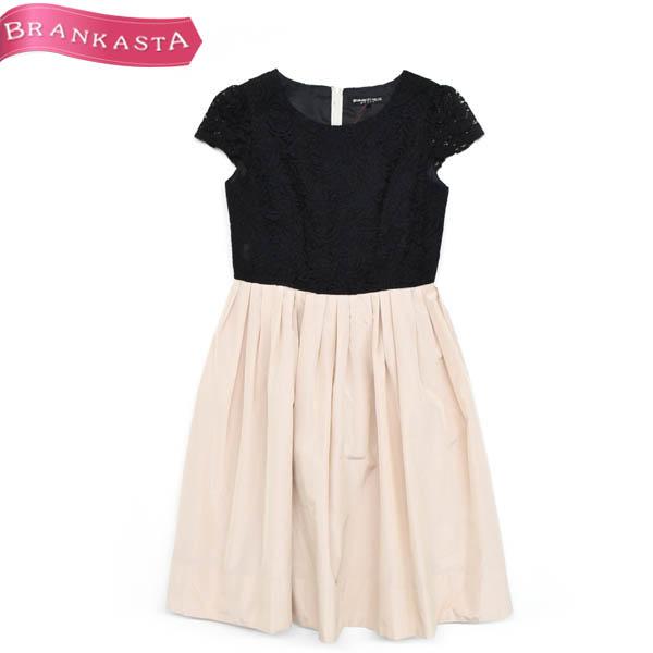ストロベリーフィールズ ワンピース ラメ混レース フレア ブラック ベージュ Strawberryfields 歳末 新春 特大セール 22mu71 中古ブランドショップブランカスタ 通販 Yahoo ショッピング