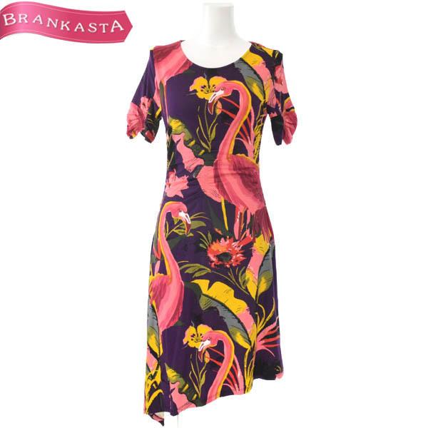 デシグアル ワンピース ひざ丈 S フレア 五分袖 ボタニカル柄 アシンメトリー パープル ピンク Desigual 定価1 4万程 11 7迄限定 緊急sale 23rk32 中古ブランドショップブランカスタ 通販 Yahoo ショッピング