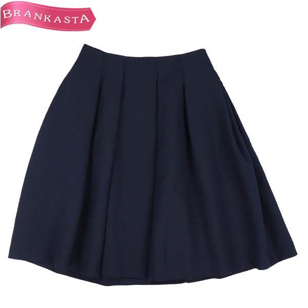 エムプルミエブラック フレアスカート ひざ丈 36 S相当 ジグザグ柄