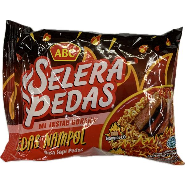 検索用キーワード【mi ABC/Pedas Nampol/Mi Goreng/Indonesia/インスタント激辛焼きそば/焼きそば/激辛/ミーゴレン/インドネシア】