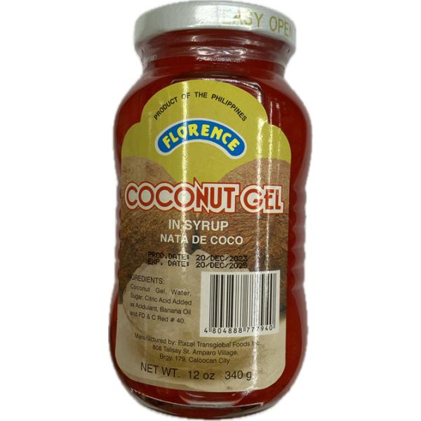 検索用キーワード【FLORENCE/COCONUT/GEL/SYRUP/NATA DE COCO/Philippines/ナタデココ/糖蜜付け/フィリピン】