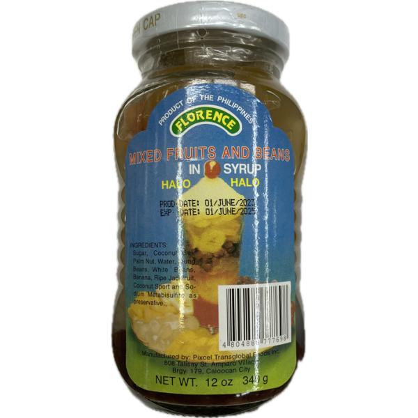 検索用キーワード【FLORENCE/MIXED/FRUITS/BEANS/SYRUP/HALO HALO/Philippines/フルーツ/豆/糖蜜付け/ハロハロ/フィリピン】