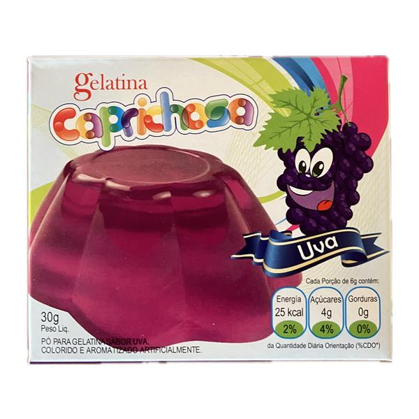 GELATINA CAPRICHOSA UVA　ゼリーの素　ブドウ味 30G　ペルー産