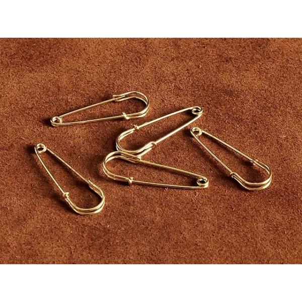 真鍮安全ピン型キーホルダー 安全ピン型】BRASS PARTS KEY RING HOLDER - 真鍮キーリング |