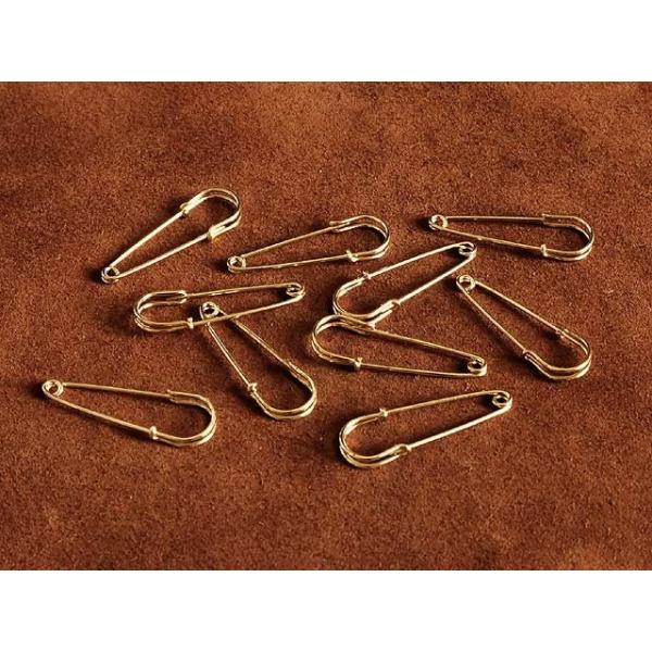 真鍮安全ピン型キーホルダー 安全ピン型】BRASS PARTS KEY RING HOLDER - 真鍮キーリング |