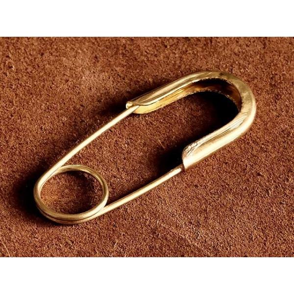 真鍮安全ピン型キーホルダー 安全ピン型】BRASS PARTS KEY RING HOLDER - 真鍮キーリング |