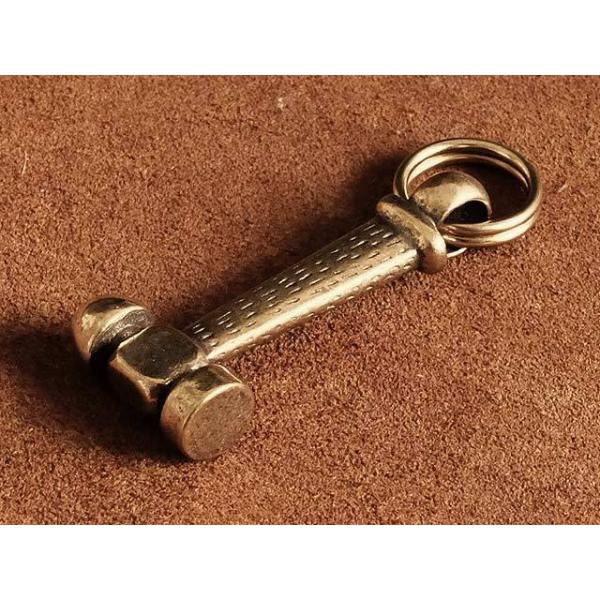 真鍮 キーホルダー（ハンマー） 金槌 カナヅチ トンカチ とんかち