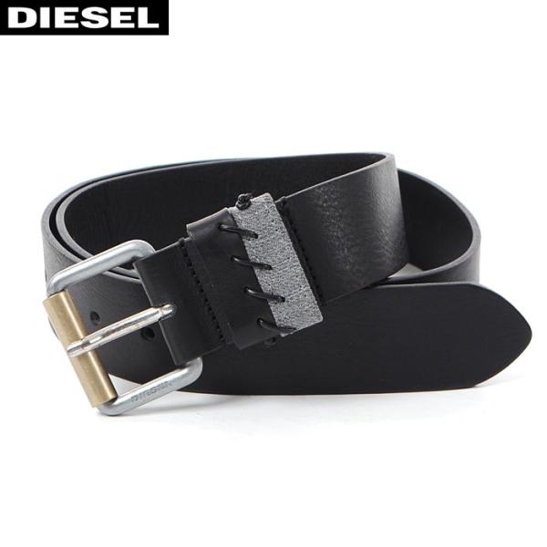 DIESEL レザーベルト ブラック Diesel ロゴプレート レザーベルト | ブラック | FARFETCH JP
