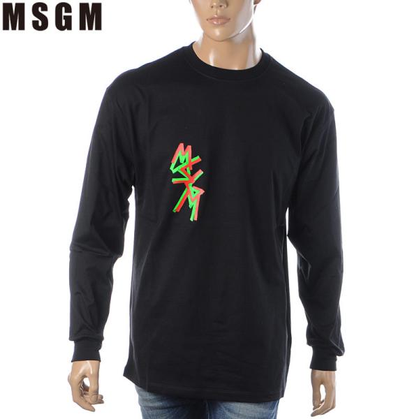 エムエスジーエム MSGM Tシャツ 長袖 ロンT クルーネック メンズ ロゴ