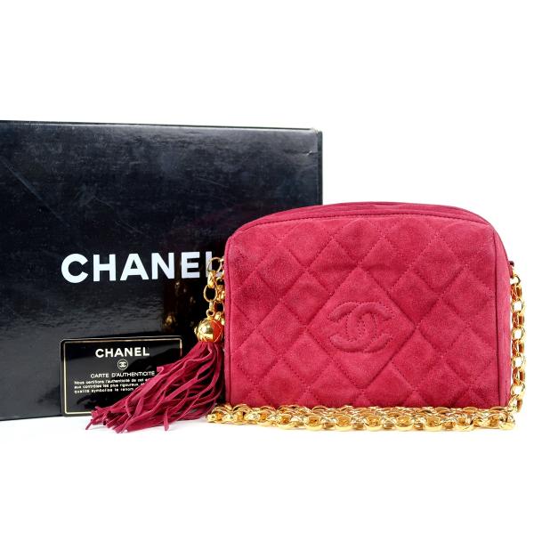 CHANEL 【美品】CHANEL シャネル スエード マトラッセ チェーン 