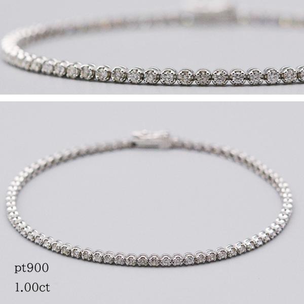 プラチナ✨ダイヤテニスブレスレット1.0ct✨美品❣️ 楽天市場】Pt950【1.0ct】ダイヤモンド テニス ブレスレットPT