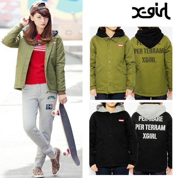 X Girl エックスガール ミリタリー調 コーチジャケット Military Coach Jacket 1410 1410 Brayz 通販 Yahoo ショッピング