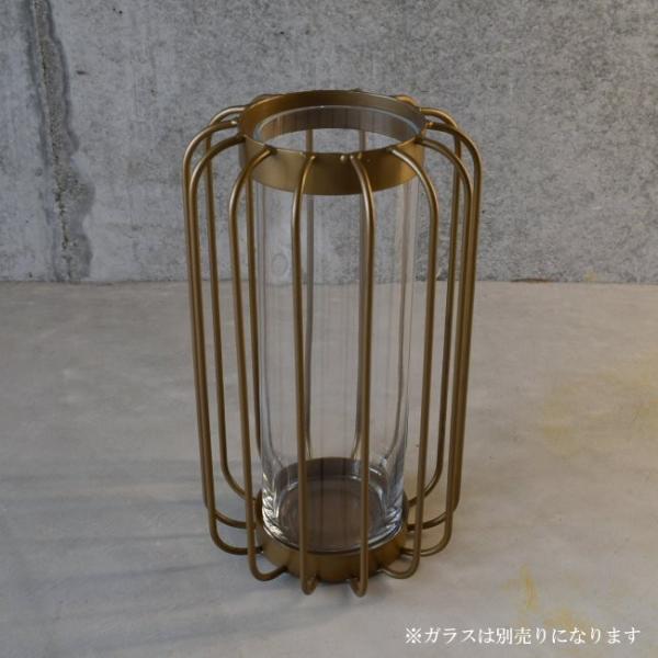 フラワーベース アイアン 花瓶 花器 ドライフラワー ゴールド 31cm