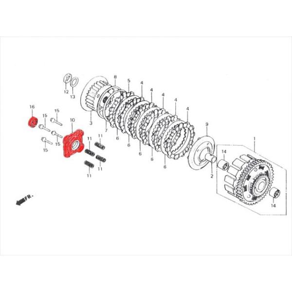 3111��CBX400F/CBX550F/CBR400F ����Ȃ��N���b�`���t�^�[�v���[�g(�x�A�����O�t) ���i�摜2