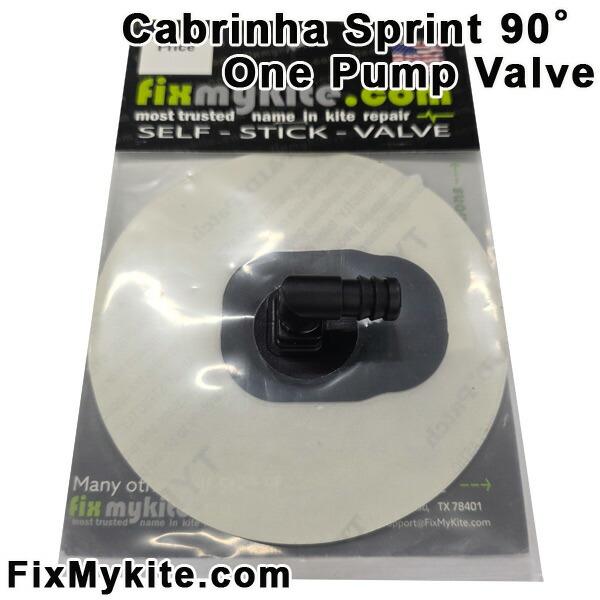 FixMyKite カブリナ スプリント90° ワンポンプバルブ Cabrinha Sprint 90Degree One Pump Valve カイト修理用品 交換用バルブ チューブリペア パンク修理 カイトサーフィン