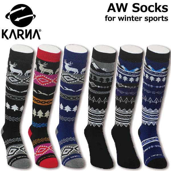 KARNA/カルナ AW SOCKS MOUNTAIN DEER ソックス 靴下 速乾 メンズ レディース スキー スノーボード メール便対応