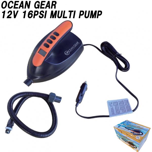 OCEAN GEAR【12V 16PSI SUP エアーサップ 電動ポンプ】 OCEAN GEAR 12V 16PSI MULTI PUMP / エアー ポンプ 電動 空気