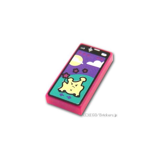 レゴ パーツ ばら売り #3069pb1067 タイル 1 x 2 - スマートフォン(ゲーム画面)：マゼンタ | LEGOの部品