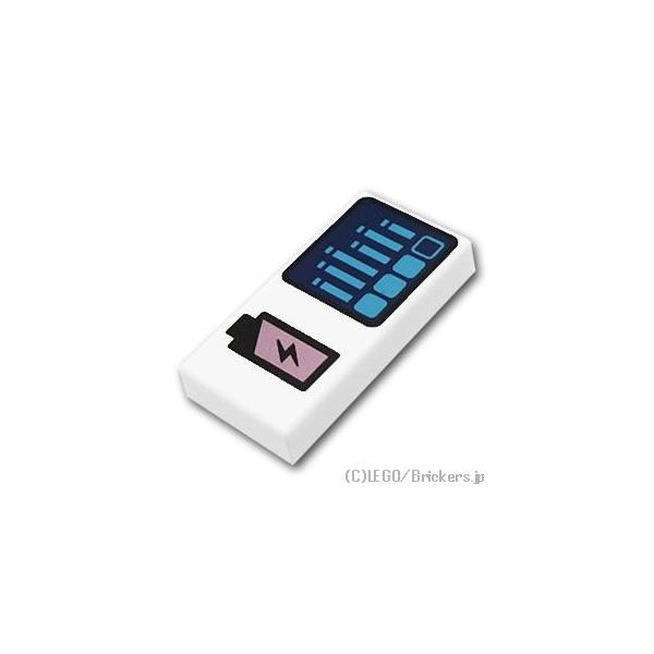 レゴ パーツ ばら売り #3069pb1206 タイル 1 x 2 - バッテリー充電表示とグラフ：ホワイト | LEGOの部品