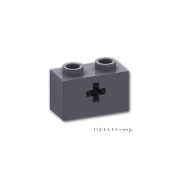 レゴ パーツ ばら売り #32064 テクニック ブロック 1 x 2 - 軸穴：ダークグレー | LEGOの部品