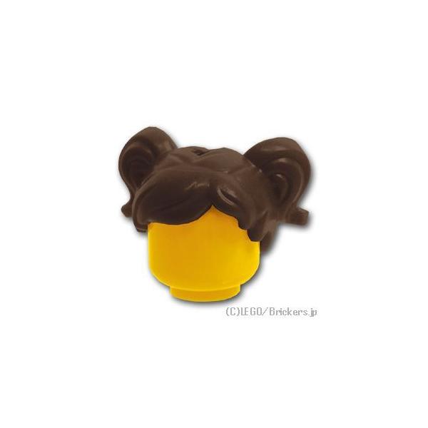 レゴ パーツ ばら売り #35701 ミニフィグ ヘア - ショートツインテール：ダークブラウン | LEGOの部品
