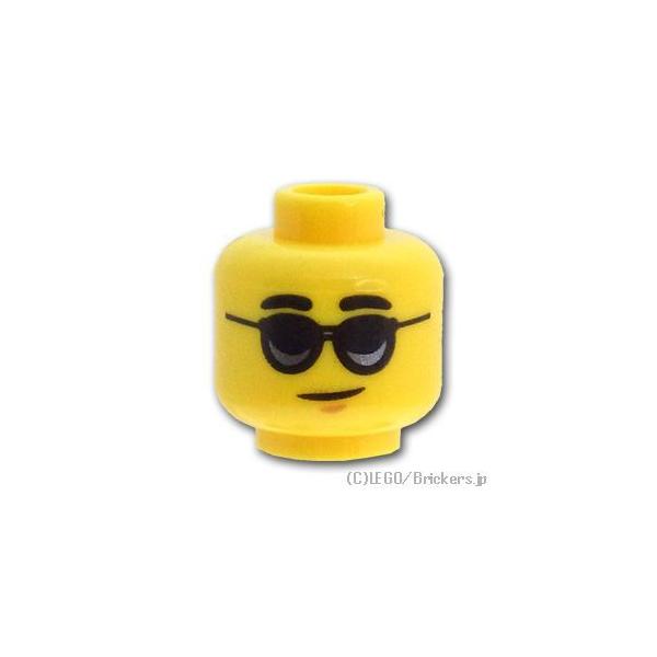 レゴ 頭 パーツ ばら売り #3626c ミニフィグ ヘッド - 黒のサングラス：イエロー | LEGOの部品 ミニフィギュア 顔