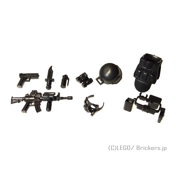 レゴ カスタムパーツ S.W.A.T. アルファ2セット：ブラック | lego 互換