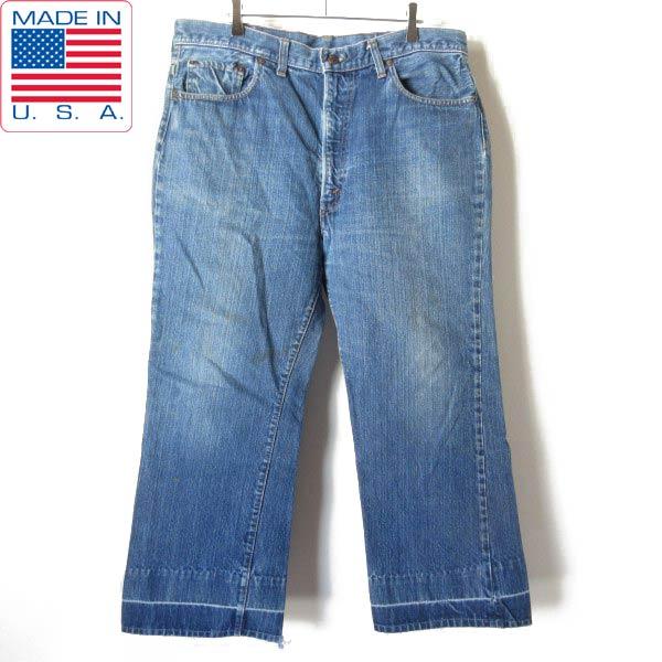 1975年製 USA製 リーバイス517 66前期 縦落ち ブーツカット ジーンズ