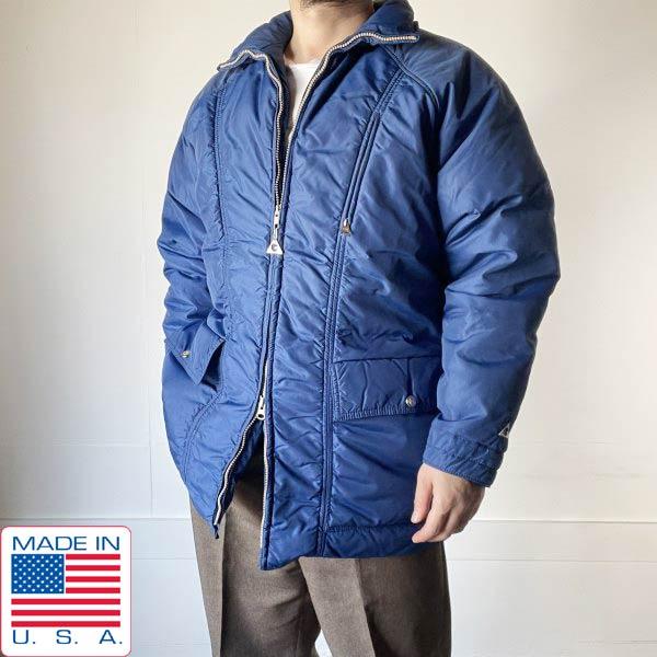 80s USA製 GERRY ダウンジャケット ブルー系 M程度 ジェリー アメリカ