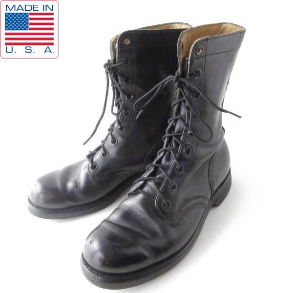 60s USA製 実物 米軍 9ホール コンバット ブーツ 黒 8R 26cm 60s USA製 実物 米軍 9ホール コンバット ブーツ 黒 8R 26cm ブラック
